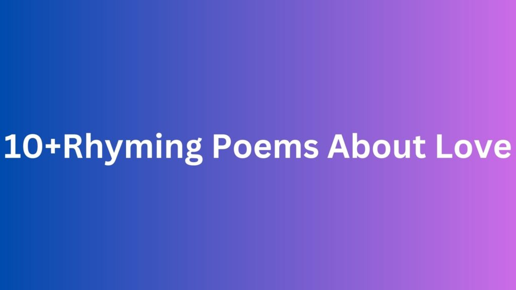 Another Word For Rhyming Poems